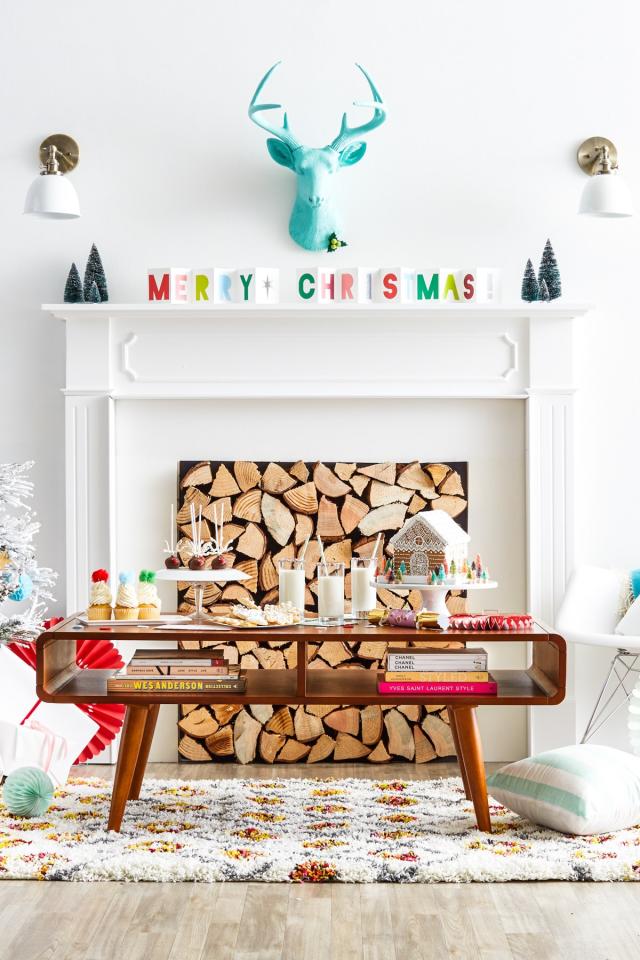Holiday Peacock Mantel  Inspiration Recreation for Less 