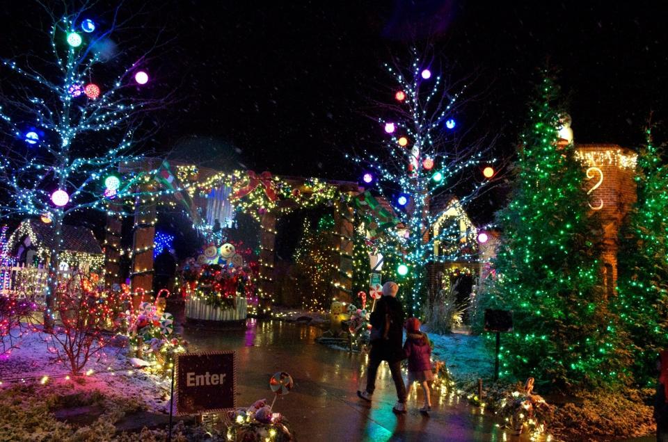 Gingerbread lane is a popular destination for families at Stan Hywet Hall & Gardens over the holidays.