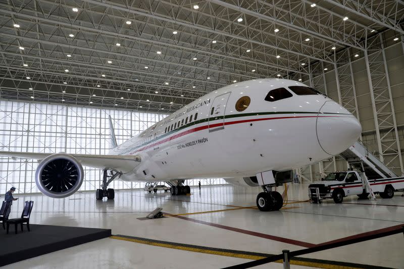 FILE PHOTO: View shows the exterior of a presidential plane that Mexico's President Lopez Obrador is selling, in Mexico City