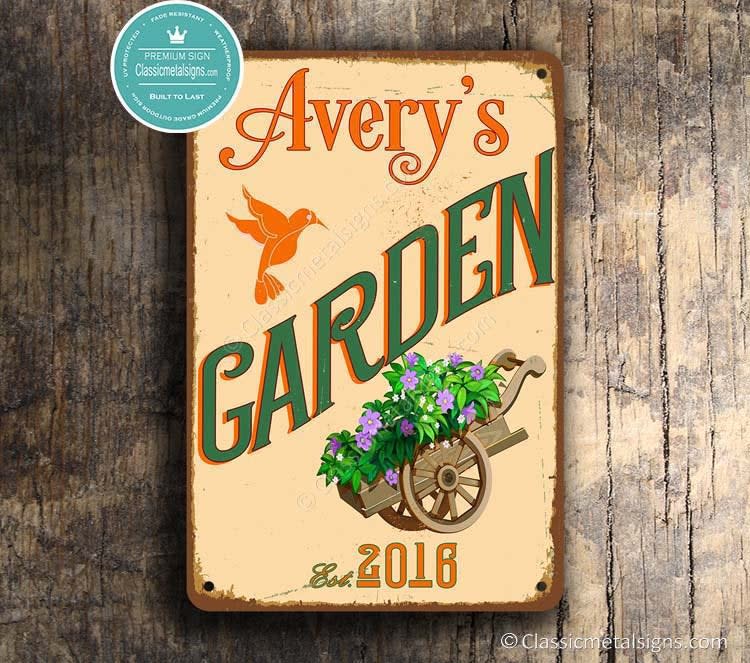 Personalized Garden Sign. Image via Etsy.
