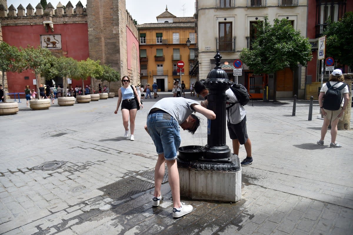 Seville has been hit by scorching temperatures in Spain’s heatwave (AFP via Getty Images)