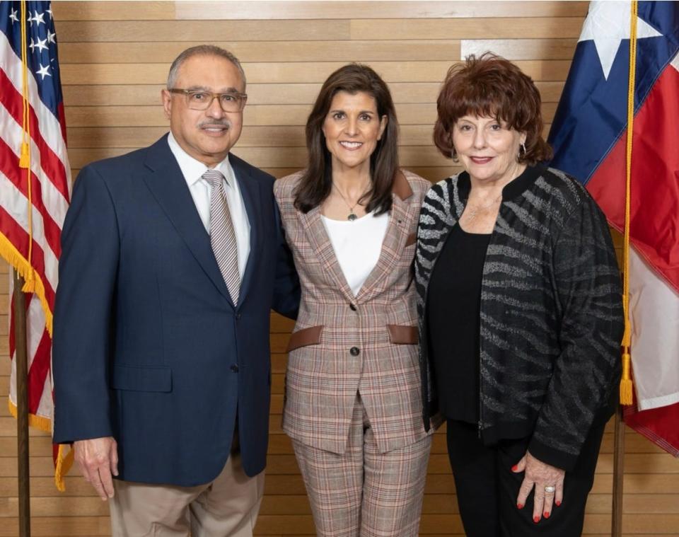 Munir and Vickie Lalani, donors to Nikki Haley's campaign attended a fundraiser with her in Dallas, Texas, in February 2024