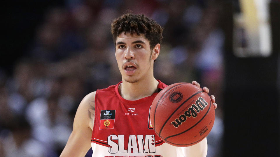 LaMelo Ball is playing in Australia during one of the worst natural disasters in the country's history. (AP Photo/Rick Rycroft)