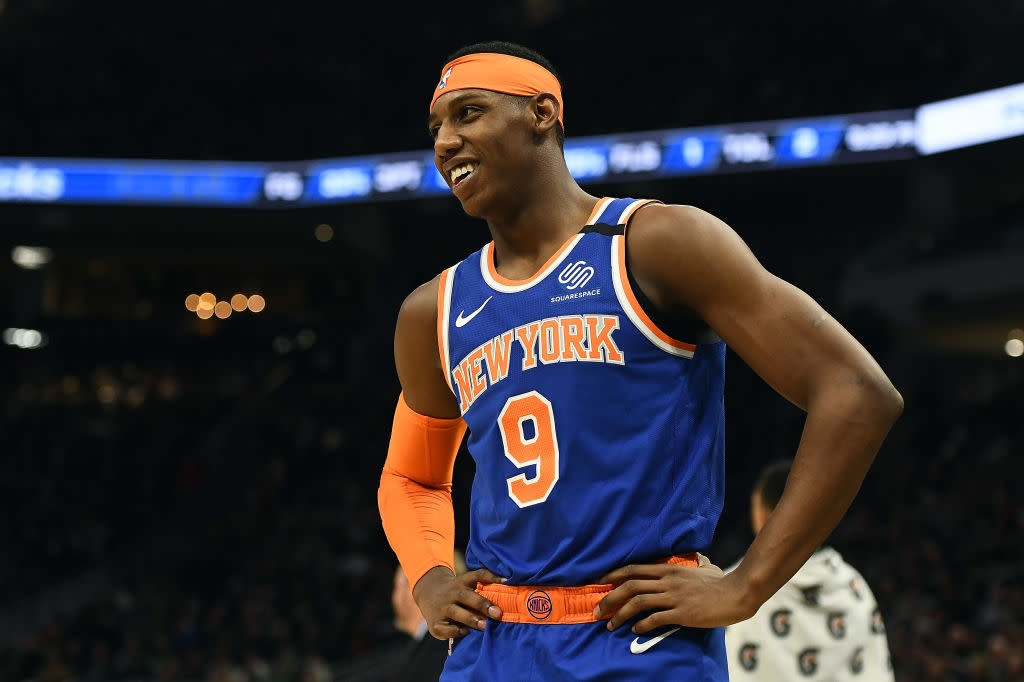 RJ Barrett will be joined by Nickeil Alexander-Walker, Shai Gilgeous-Alexander and Brandon Clarke on this year's NBA Rising Stars international squad. (Getty)