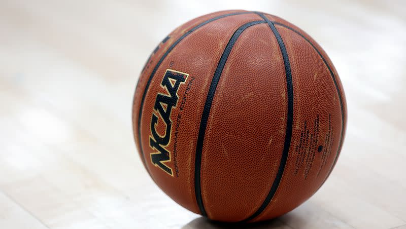 A basketball is pictured at Bingham High School in South Jordan on Friday, Feb. 16, 2024.