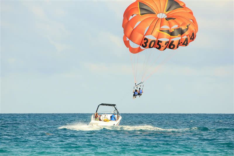 美國母子3人玩海上滑翔傘，遇上強風導致高速衝向大橋。（示意圖／翻攝自Pixabay）