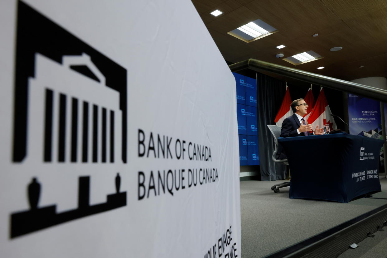 Bank of Canada Governor Tiff Macklem speaks during a news conference after the rate decision and release of updated Monetary Policy Report in Ottawa, Ontario, Canada October 27, 2021.  REUTERS/Blair Gable