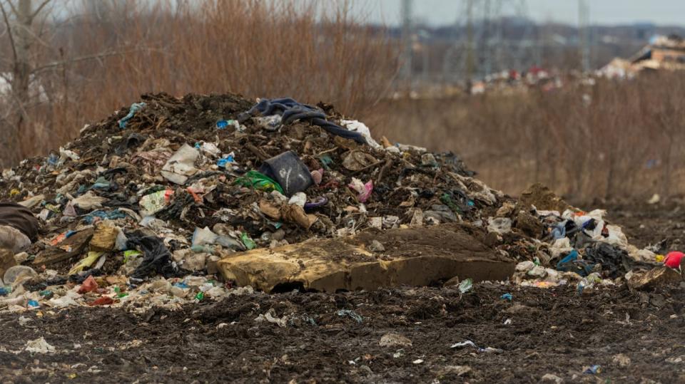 A newly formed pile of trash at the Trail Road landfill, which could fill up within about a decade. 