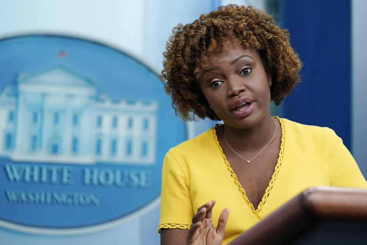 White House press secretary Karine Jean-Pierre 