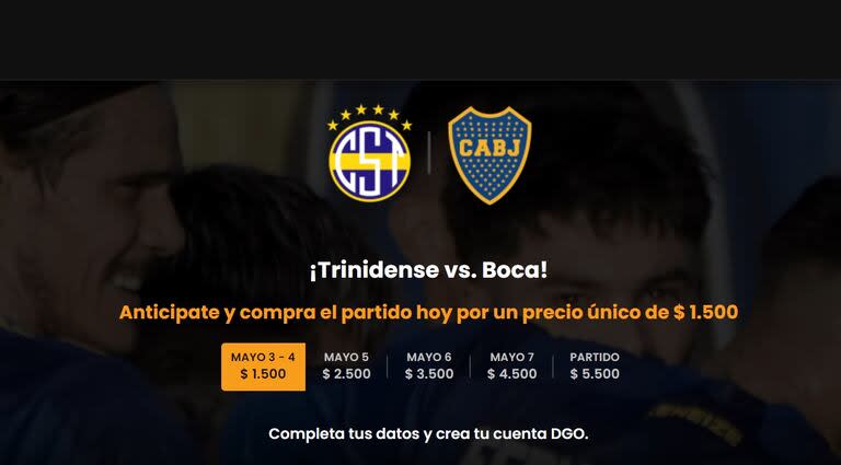 DirecTV ofrece la posibilidad de contratar el partido de Sportivo Trinidense vs. Boca Juniors