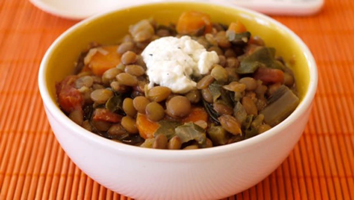 Slow Cooker Veggie Lentil Stew <p>Catherine McCord</p>