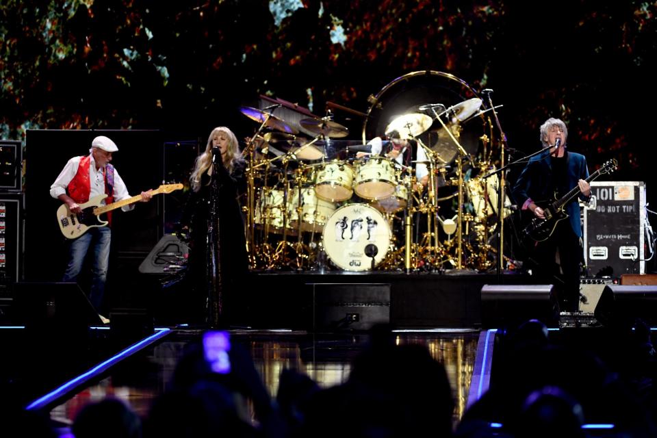 Fleetwood Mac have teased a potential Glastonbury headline performance for next year’s festival.At their Wembley show on Sunday 16 June, the band’s drummer and co-founder Mick Fleetwood dropped a few hints about the likelihood of an appearance from the “Landslide” legends at Worthy Farm in 2020.During their performance, Fleetwood made references to the band having “a big field to play”. He also mentioned “a rained-out festival in England next year”, according to tweets by excited fans at the show.This comes after Fleetwood spoke to The Independent for an exclusive interview about the band’s tumultuous relationship, and his hopes for a Glastonbury performance. “We’ve been asked to play and it’s never worked out,” he said. “I think the legend of Glastonbury and Fleetwood Mac will come true,” he added, joking: “I think I’ll burn in hell if we don’t do it one day.”Next year will mark Glastonbury’s 50th anniversary, with Paul McCartney rumoured to be among the potential headliners. Stormzy, The Killers and The Cure will headline this year’s festival.Other performers for Glastonbury 2019 include Janet Jackson, Kylie Minogue, George Ezra, Liam Gallagher, Miley Cyrus, Vampire Weekend, Two Door Cinema Club, Bastille, Christine and the Queens, Hozier, Sigrid, Years & Years, Lauryn Hill, Janelle Monae and Wu-Tang Clan.Read our review of Fleetwood Mac’s Wembley Stadium show here.