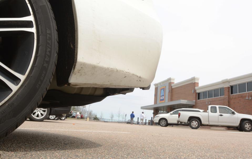 A catalytic converter was stolen off a car at Aldi supermarket at Lisbon Commons.