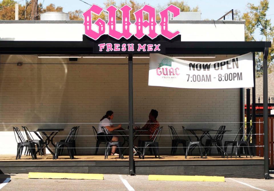 The exterior of Guac Fresh Mex, a new Mexican restaurant, can be seen at 782 Washington Avenue on November 07, 2023 in Memphis, Tenn.