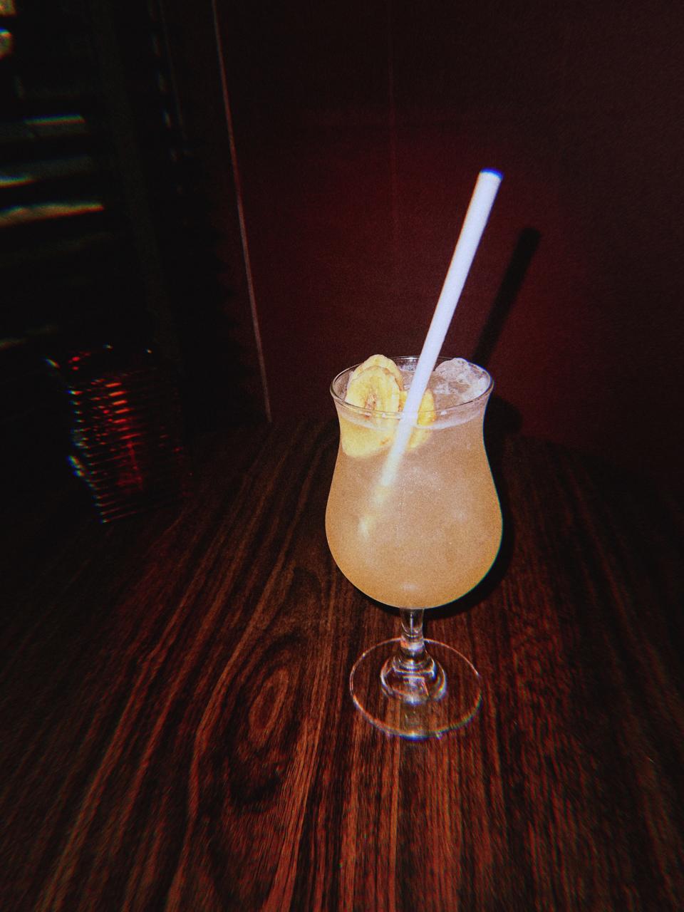 Pretend I'm a Banana, made with distilled banana, house rum blend, passionfruit, super lemon and Bittercube's Jamaican bitters #1, is a new cocktail at The Estate