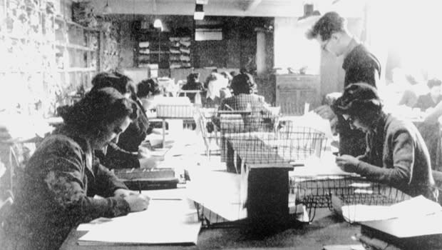 Allied code breakers worked secretly in Bletchley Park, a station outside of London, to decipher scrambled communication that likely shortened World War II by several years. 