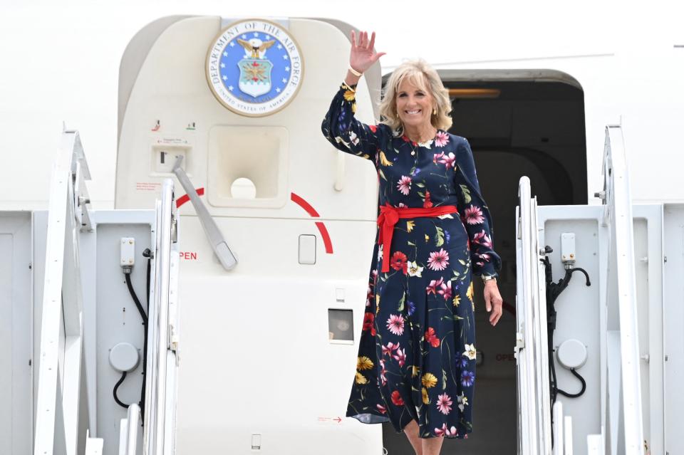 Jill Biden arrives in Georgia.