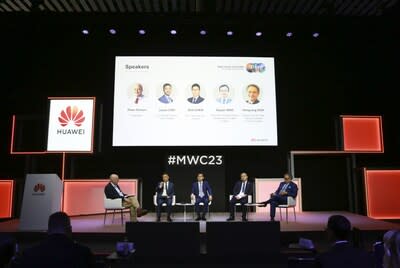 Coletiva de imprensa da Huawei Enterprise BG no MWC 2023 (PRNewsfoto/Huawei)