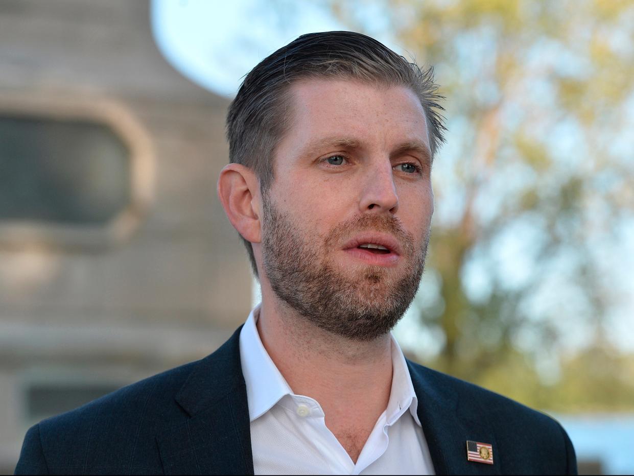  Eric Trump told a North Dakota radio station that his father “literally saved Christianity.