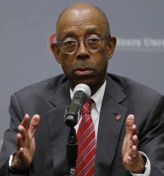 UC President Michael Drake, seen here in 2018 when he was president of Ohio State.