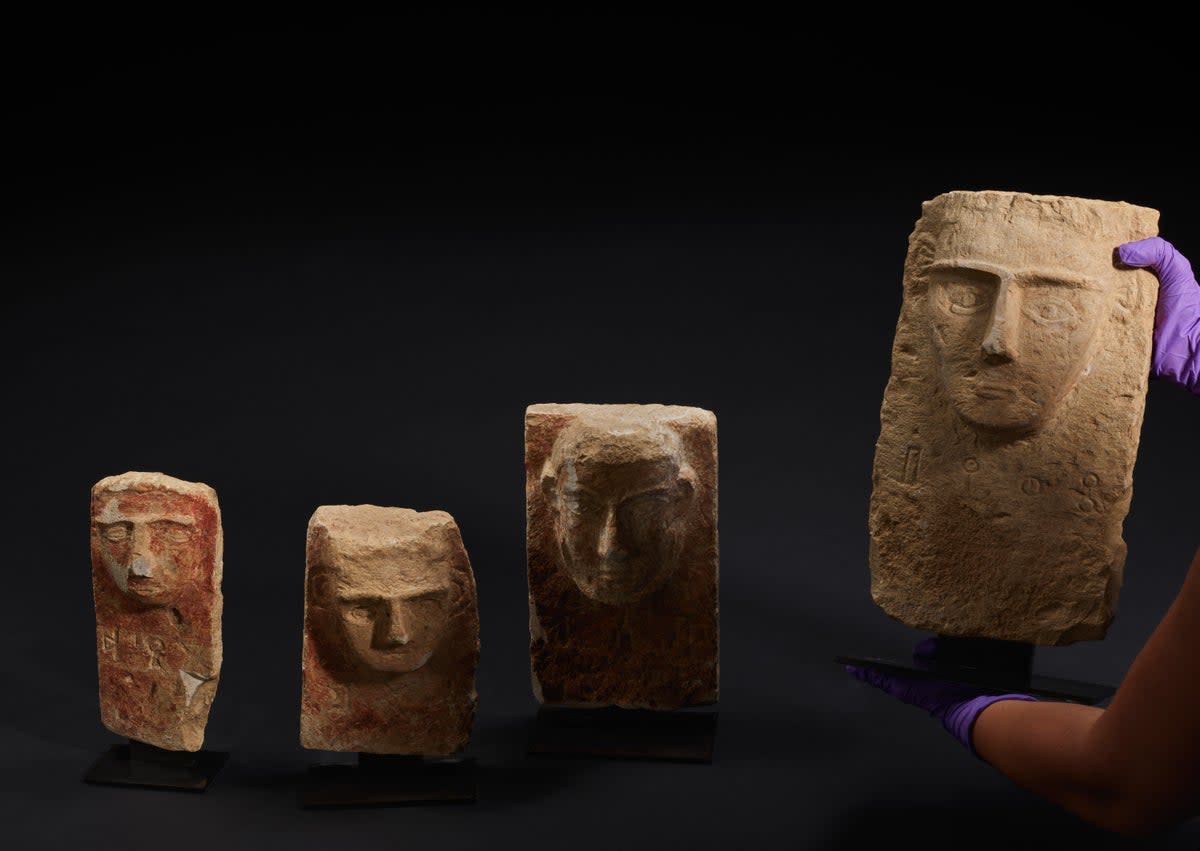 A group of four ancient funerary stelae from the Republic of Yemen  (Â© Victoria and Albert Museum, London)