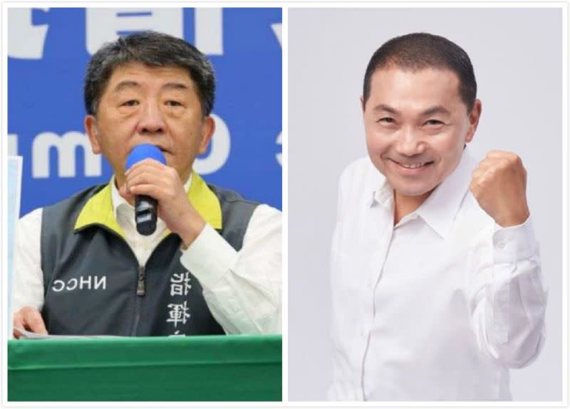 ▲外傳衛福部長陳時中有望代表民進黨參選新北市長，出戰現任市長侯友宜。對此，媒體人韋安提「3分析」，認為蘇「簡直是『送死』」。（合成圖／MNOWnews資料照、侯友宜臉書）