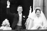 <p>On 6 May 1960, Princess Margaret married Anthony Armstrong-Jones. It made history as the first royal wedding to be broadcast on television, with an estimated 300 million viewers watching the big day.</p>