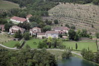 Aerial l view of Brad Pitt and Angelina Jolie's house on October 19, 2009 in Brignoles, France.