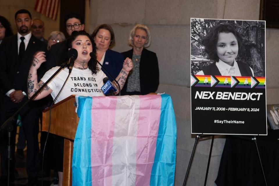 Nex Benedict murdered transgender nonbinary twospirit teen candlelight vigils across the country