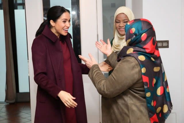 The Duchess of Sussex visited the kitchen and the women she’s worked with to create the ’Together’ cookbook.