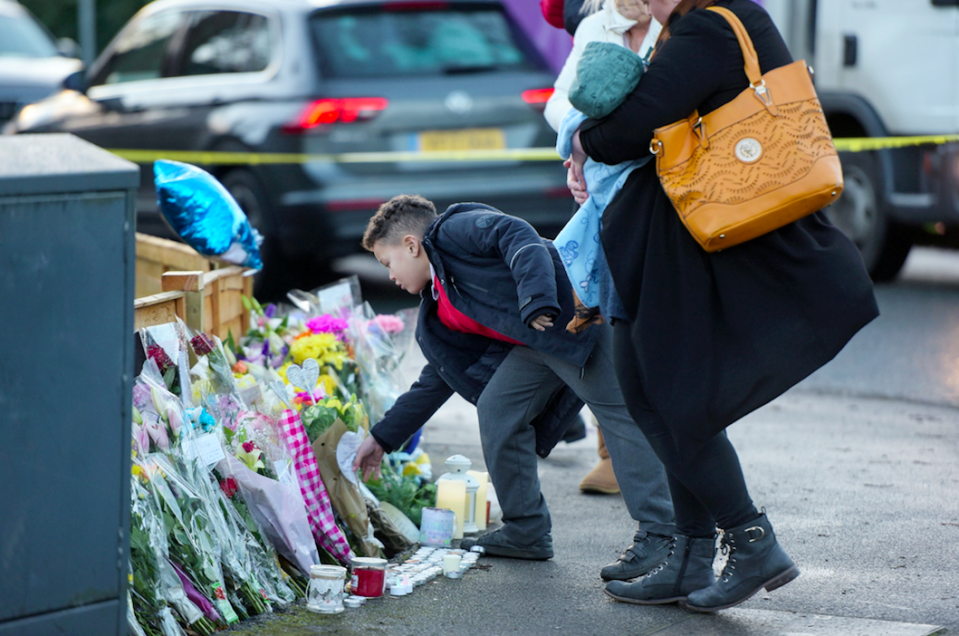 <em>Flowers and tributes have been left at the scene of the fatal crash (SWNS)</em>