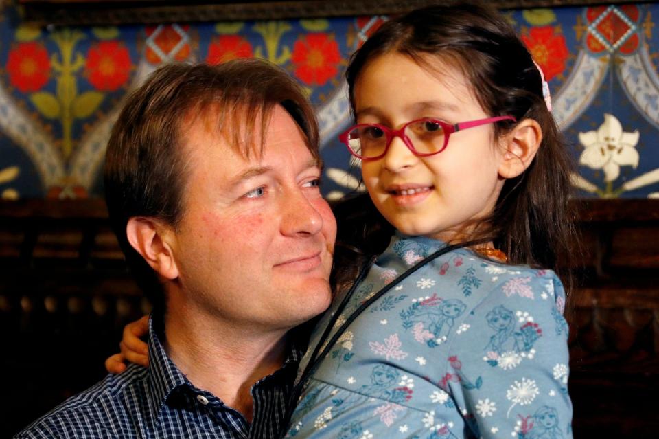 Nazanin's husband Richard and their daughter Gabriella (Reuters)