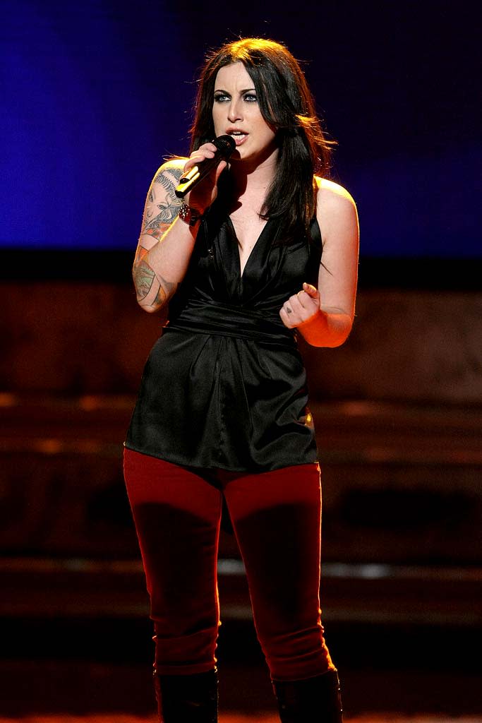 Carly Smithson performs as one of the top 9 on the 7th season of American Idol.