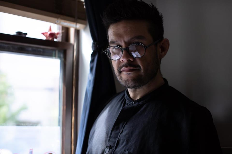 Preston Buffalo, student at Emily Carr University, is pictured inside his Vancouver apartment on Tuesday, September 10, 2019.