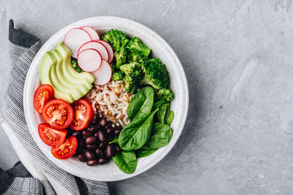 Eating more vegetables, fruits, nuts and beans, which are packed with fiber, antioxidants and other important nutrients, is good for your heart. (Photo: Getty)