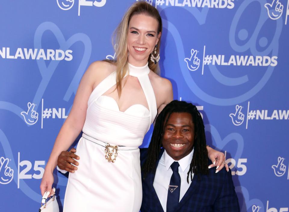 Ade Adepitan and his wife Elle Exxe married in 2018. (PA)