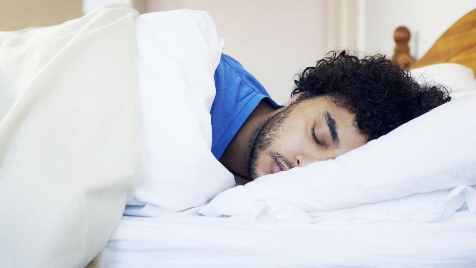 Young man asleep