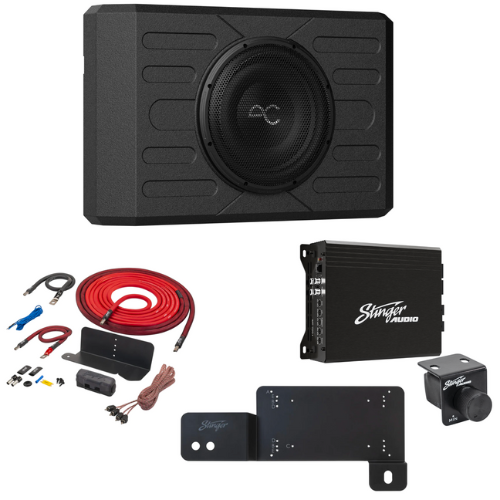 Single 12-inch 800-Watt Swing Gate Subwoofer Enclosure Bass Kit against white background