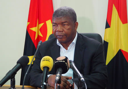 Joao Lourenco, presidential candidate for the ruling MPLA party, speaks at a media conference in Luanda, Angola, August 22, 2017. REUTERS/Stephen Eisenhammer NO RESALES. NO ARCHIVES