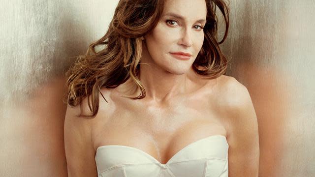 Meet Caitlyn, with a "C" not a "K." Bruce Jenner's first public appearance as a woman comes on the cover of <em> Vanity Fair </em>magazine and the headline reads: "Call me Caitlyn." Vanity Fair The <em>Keeping Up with the Kardashians</em> star is seen donning a white bustier with long brown locks and simple makeup in the photo taken by renowned photographer Annie Leibovitz. And in true Kardashian-Jenner fashion, Caityln dons several high-fashion frocks for the photo shoot, including clothes by designers Zac Posen, Badgley Mischka, Halston Heritage, Donna Karan, Herve Leger and Agent Provocateur. <strong> NEWS: Bruce Jenner Prepares for Facial Feminization Surgery </strong> Buzz Bissinger, the Pulitzer Prize–winning contributing editor and author of <em>Friday Night Lights</em>, spoke with the former Olympian about transitioning to life as a woman. "If I was lying on my deathbed and I had kept this secret and never ever did anything about it, I would be lying there saying, 'You just blew your entire life,'" Jenner said. <strong> WATCH: Kris Jenner In Tears Over Bruce Jenner’s Transition </strong> In a behind-the-scenes look at the <em>Vanity Fair</em> photo shoot, the 65-year-old reality star also talks about time spent training for the decathlon in the 1976 Olympics and how it was a way of avoiding what she was really feeling. "I was probably at the Games because I was running away from a lot of things," Jenner admitted. "Very very proud of the accomplishment -- I don't want to diminish that accomplishment." Jenner added that Caitlyn's cover is another huge accomplishment. "The last few days of doing this shoot was about my life, and who I am as a person," she said. "It's not about the fanfare, it's not about people cheering in the stadium, it's not about going down the street and everybody giving you, atta boy, Bruce, pat on the back. This is about your life." <strong> NEWS: Bruce Jenner Admits to Stealing Kim Kardashian's Clothes </strong> "Bruce always had to tell a lie. He was always living that lie. Every day he always had a secret, from morning to night," Jenner confessed. "Caitlyn doesn't have any secrets. As soon as the <em> Vanity Fair</em> cover comes out, I'm free." Along with the release of the <em>Vanity Fair </em>story, Caitlyn also started a Twitter account, @Caitlyn_Jenner. "I'm so happy after such a long struggle to be living my true self," the first tweet read on Monday. "Welcome to the world Caitlyn. Can't wait for you to get to know her/me." I'm so happy after such a long struggle to be living my true self. Welcome to the world Caitlyn. Can't wait for you to get to know her/me.— Caitlyn Jenner (@Caitlyn_Jenner) June 1, 2015 Jenner's step-daughter Khloe Kardashian was one of the first to throw her support behind the <em>VF</em> cover, Instagramming: "We were given this life because you were strong enough to live it! I couldn't be prouder!!! Caitlyn, You are beautiful!!!" Jenner's 19-year-old model daughter Kendall Jenner also posted: "Now that's a cover." Katy Perry, a famous friend of the Kardashian-Jenner family, lovingly tweeted: "Caitlyn is a firework!"