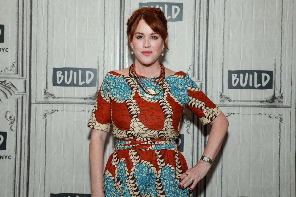 NEW YORK, NY - OCTOBER 07: Molly Ringwald at Build Studio on October 7, 2019 in New York City. (Photo by Jason Mendez/Getty Images)