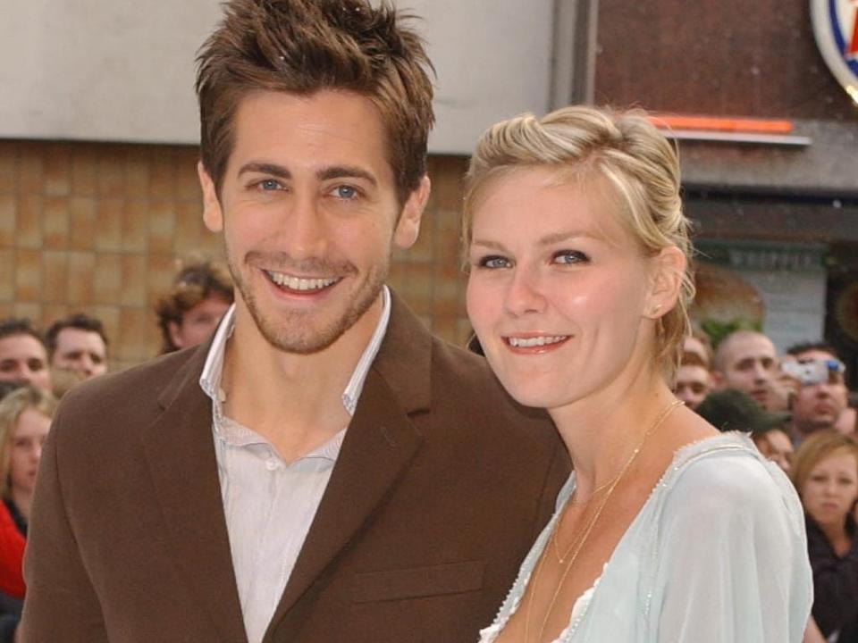 Jake Gyllenhaal and Kirsten Dunst arrive at the premiere of "The Day After Tomorrow" at Vue Cinema, Leicester Square, London on May 26, 2004