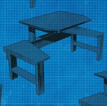 <p>Although this uniquely designed furniture piece looks as if it came from a contemporary art museum, it’s actually an updated version of a project that first appeared in <em>Popular Mechanics </em>back in 1939! </p><p>🛠<a href="https://www.popularmechanics.com/home/how-to-plans/how-to/g1363/build-this-beautiful-table-for-two/" rel="nofollow noopener" target="_blank" data-ylk="slk:How to Build This Table for Two;elm:context_link;itc:0;sec:content-canvas" class="link ">How to Build This Table for Two</a></p><p>Talk about an instant classic. And you can build it in a single weekend from just four 8-foot-long 2x4s, a sheet of plywood, and some hardwood scraps.</p>