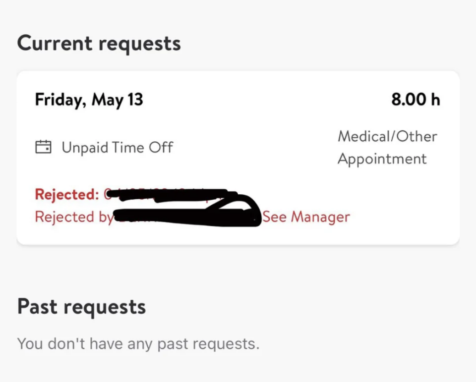 Boss denying employee's paid time off