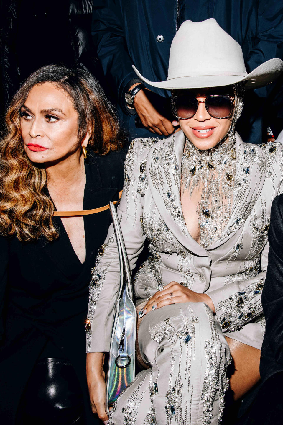 Tina Knowles and Beyoncé at Luar RTW Fall 2024 as part of New York Ready to Wear Fashion Week held on February 13, 2024.