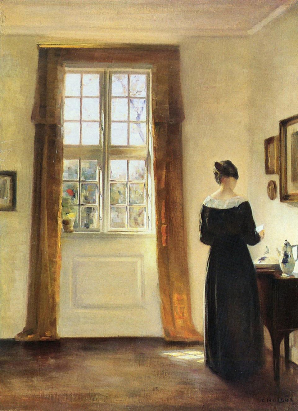 Woman in an Interior by Carl Vilhelm Holsøe - Alamy