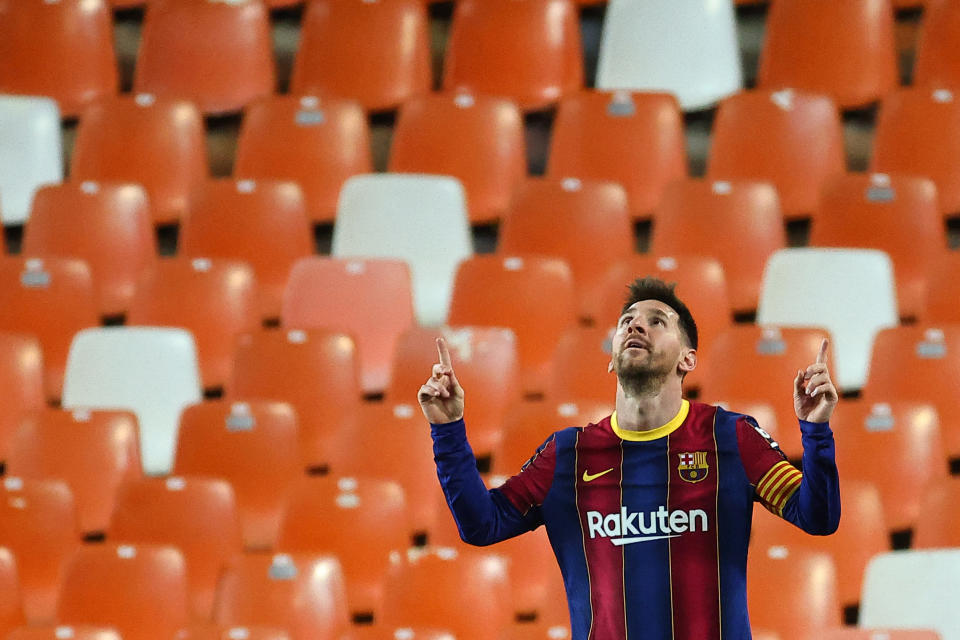 Lionel Messi效力於西甲豪門巴塞隆納時期成績超群。（Photo by JOSE JORDAN / AFP）（Photo by JOSE JORDAN/AFP via Getty Images）