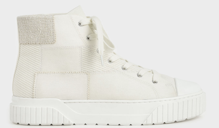 PHOTO: Charles & Keith. Woven Fabric High Top Sneakers