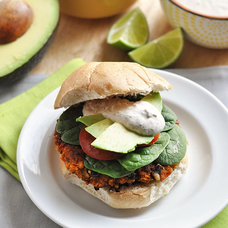 Sweet Potato and Black Bean Veggie Burger