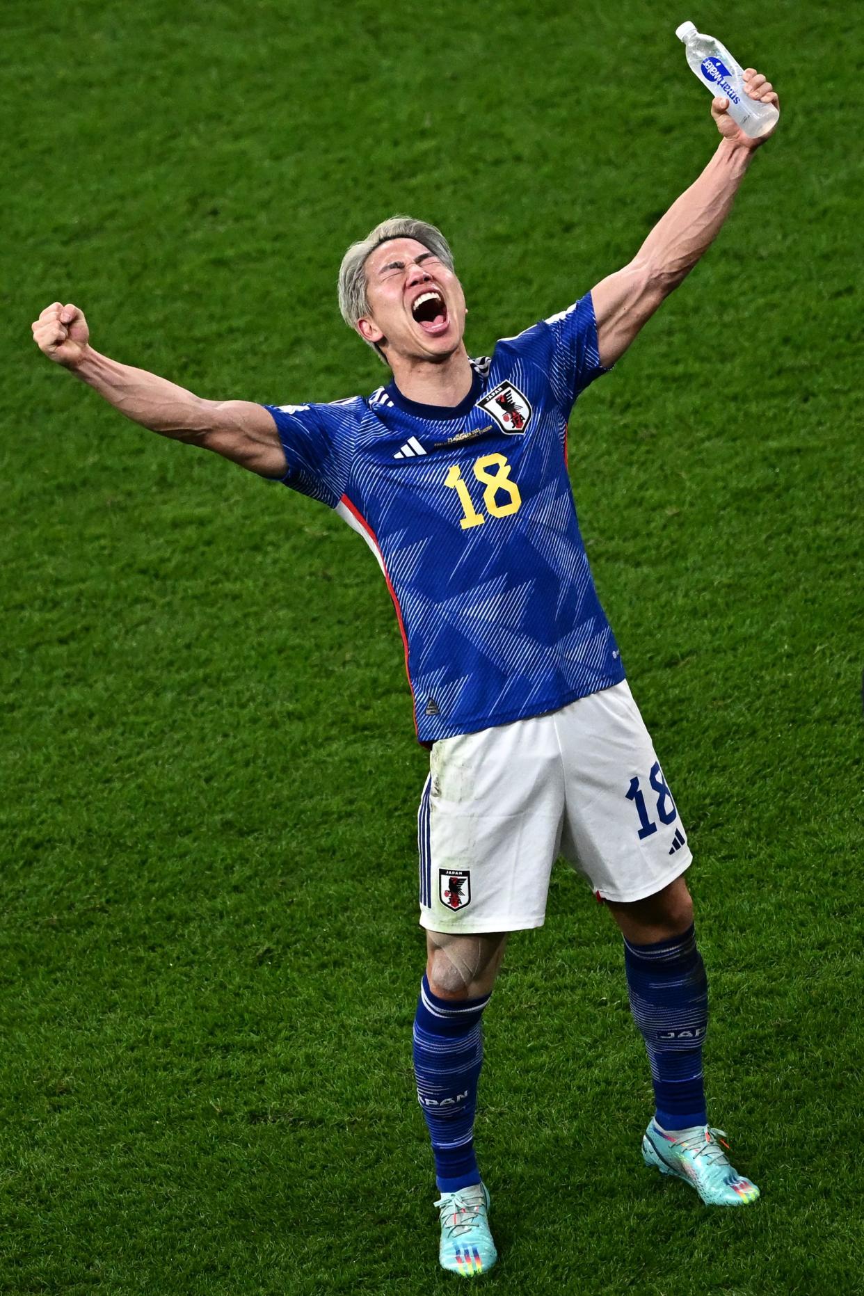 Takuma Asano marcó el gol con el que Japón venció a Alemania. (Foto: ANNE-CHRISTINE POUJOULAT/AFP via Getty Images)